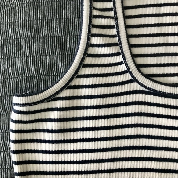 Anthropologie Maeve Blue Stripe Racerback Scoop Neck Tank Top Size XL NWT - Picture 10 of 16